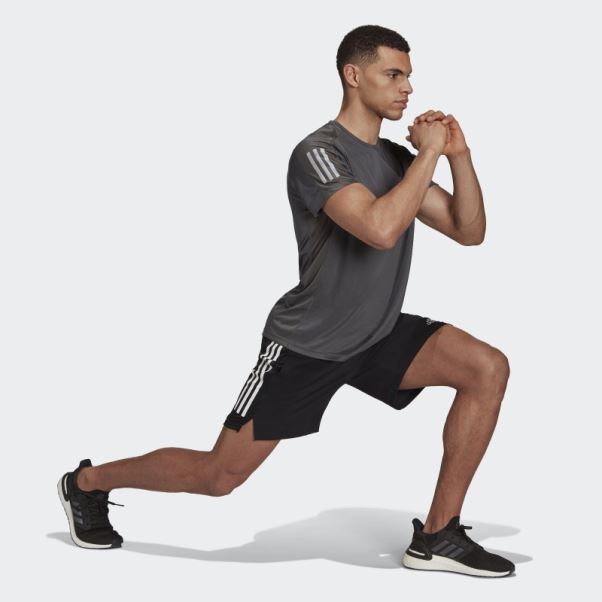 Propre Le T-shirt De Course Adidas Gris