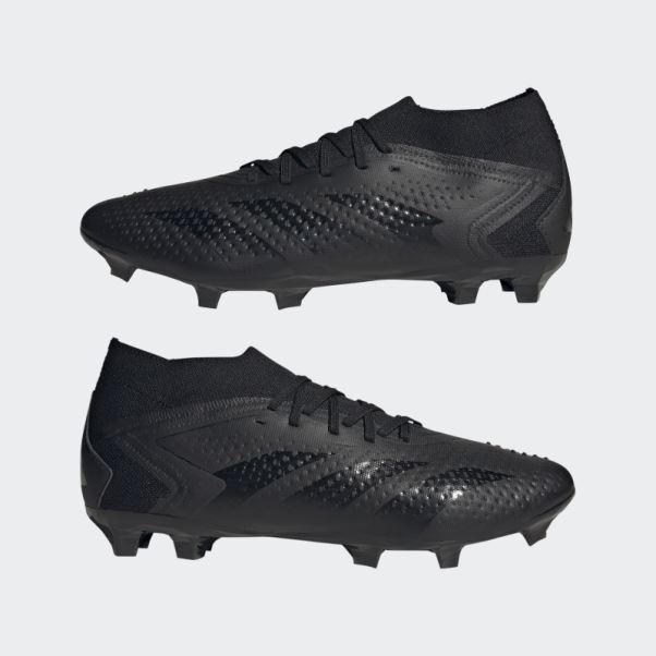 Adidas Predator Precision.2 Chaussures De Sol Ferme élégantes Blanches