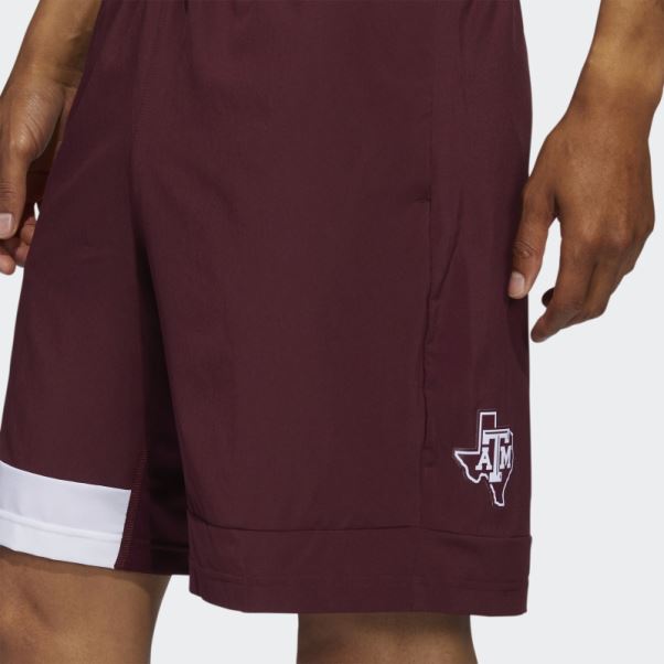 Short D'entrainement Stadium Avec Poches Bordeaux Adidas