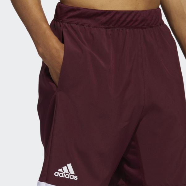 Short D'entrainement Stadium Avec Poches Bordeaux Adidas