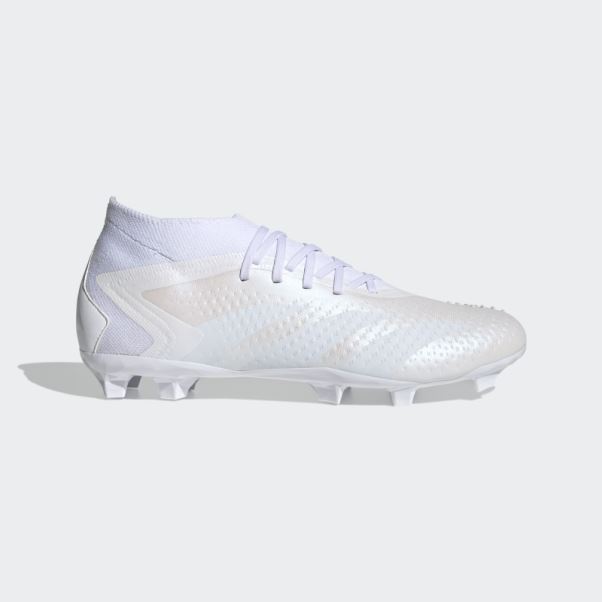Chaussures Adidas Predator Precision.2 Blanches Pour Sol Ferme