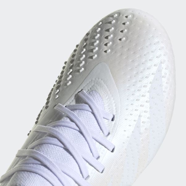Chaussures Adidas Predator Precision.2 Blanches Pour Sol Ferme