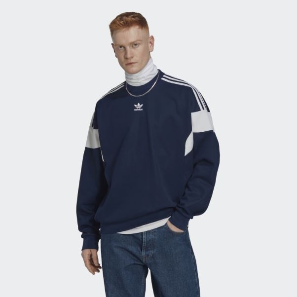 Sweat Adicolor Classics Cut Line Crew Indigo Nuit Adidas