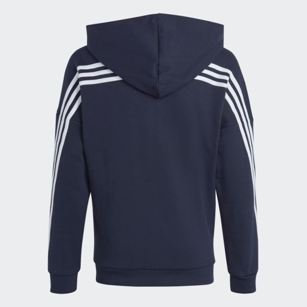 Adidas Future Icon 3-stripes Full-zip Sweat à Capuche Encre