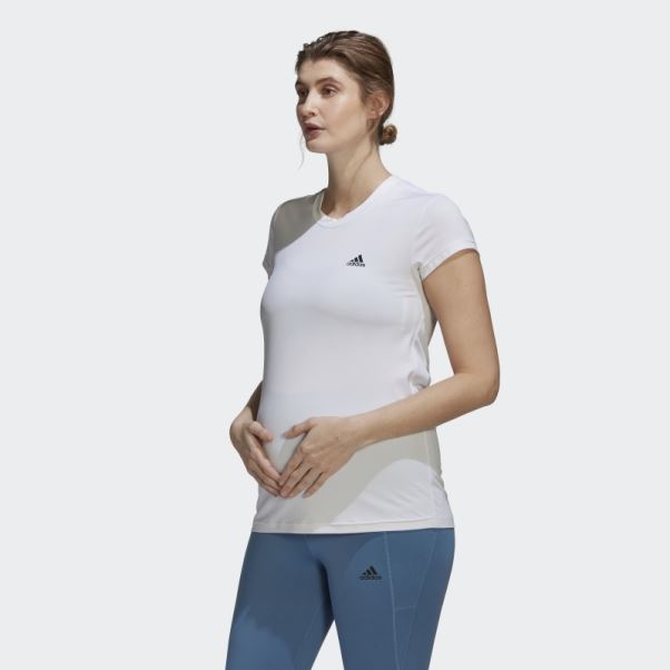 T-shirt De Sport Colorblock Conçu Pour Se Déplacer (maternité) Blanc Adidas