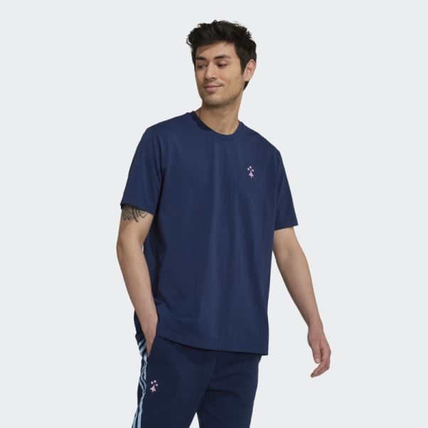 Tee Shirt Arsenal Lifestyler En Coton épais Adidas Bleu Marine