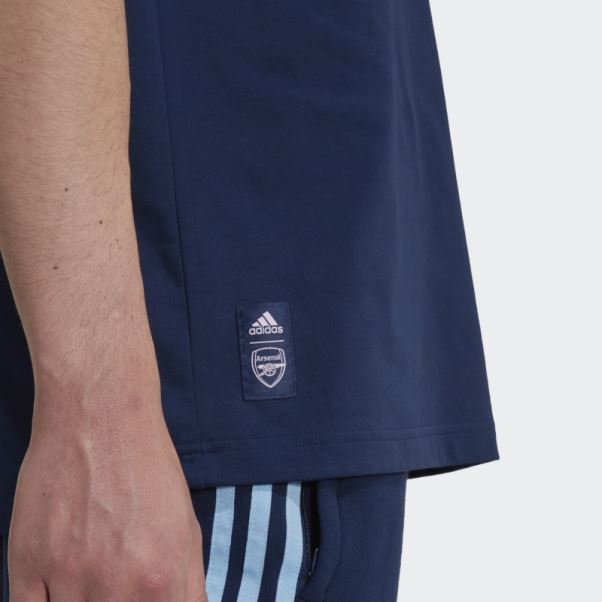 Tee Shirt Arsenal Lifestyler En Coton épais Adidas Bleu Marine
