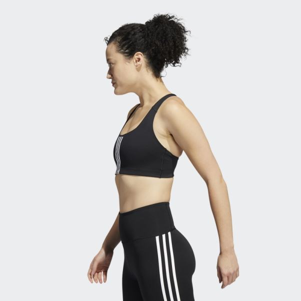Soutien-gorge à Maintien Moyen Adidas Powerimpact Training Blanc