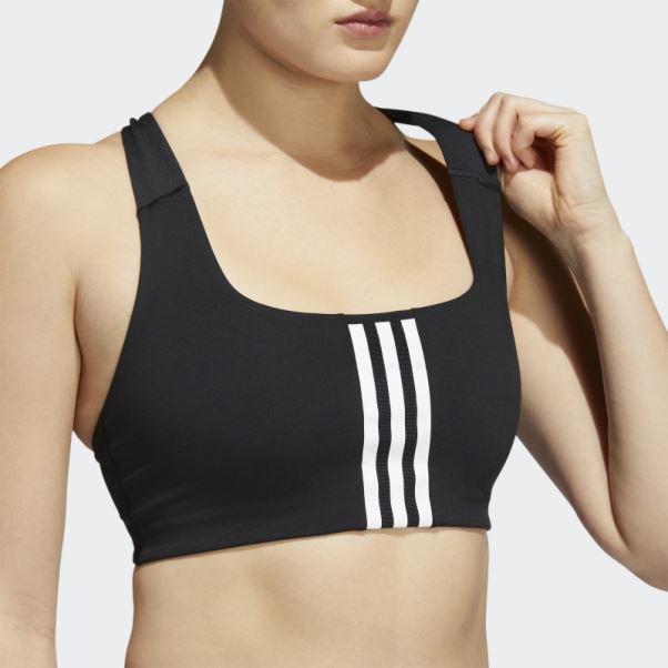 Soutien-gorge à Maintien Moyen Adidas Powerimpact Training Blanc