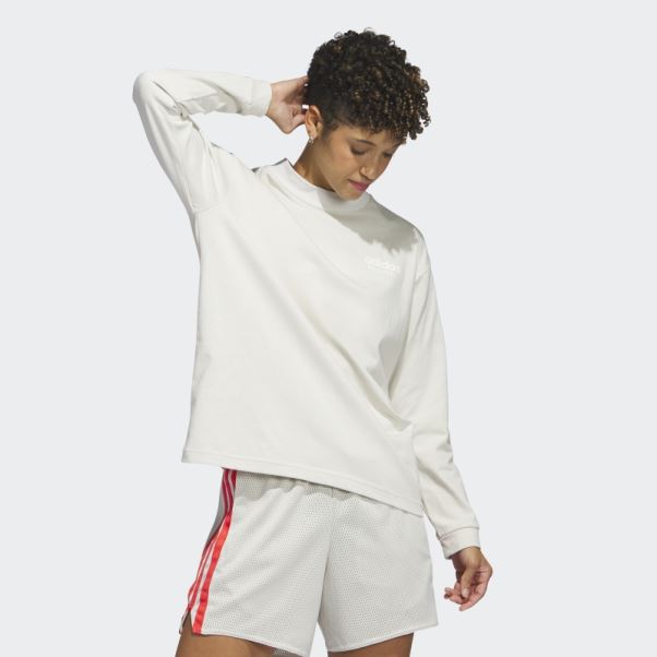 Select T-shirt à Col Montant Et Manches Longues En Aluminium Adidas Fashion