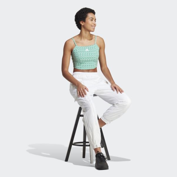 Débardeur Adidas Imprimé Corset Graphique Fashion Allover Vert Court