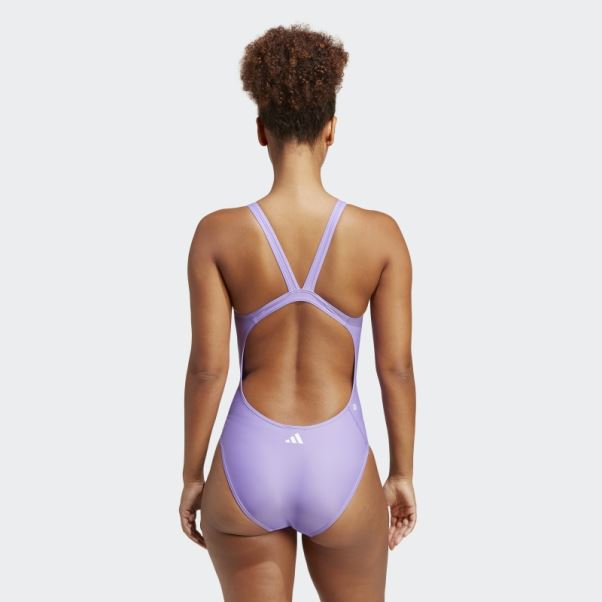 Maillot De Bain Graphique Adidas Violet Big Bars