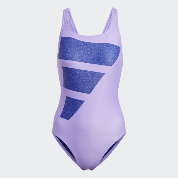 Maillot De Bain Graphique Adidas Violet Big Bars