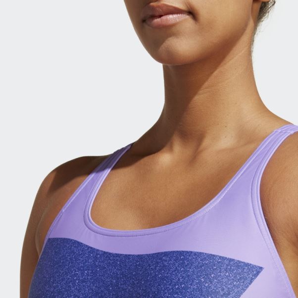 Maillot De Bain Graphique Adidas Violet Big Bars