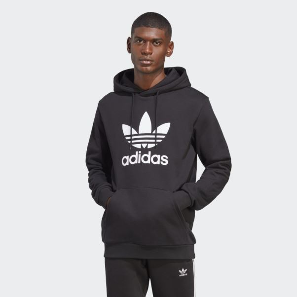 Adidas Sweat à Capuche Adicolor Classics Trèfle Noir