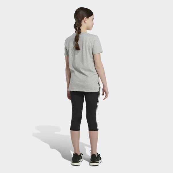 T-shirt à Manches Courtes Ventilé Chiné Gris Moyen Adidas