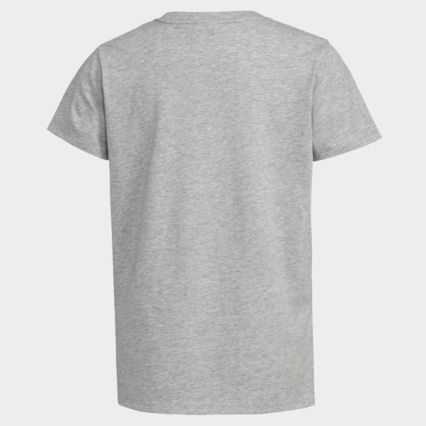T-shirt à Manches Courtes Ventilé Chiné Gris Moyen Adidas