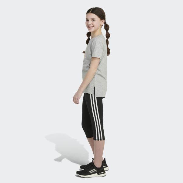 T-shirt à Manches Courtes Ventilé Chiné Gris Moyen Adidas
