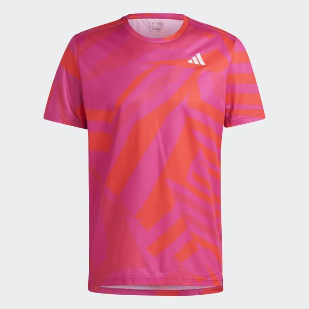Adidas Possède Le T-shirt Saisonnier Run Fuchsia