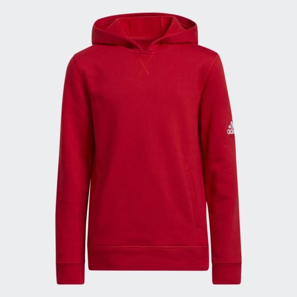 Sweat à Capuche Polaire Adidas Rouge