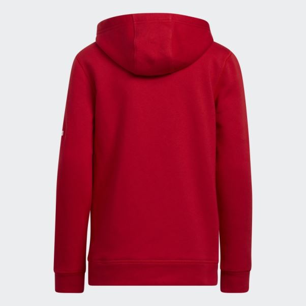 Sweat à Capuche Polaire Adidas Rouge