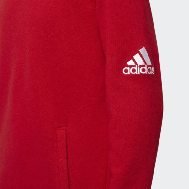Sweat à Capuche Polaire Adidas Rouge