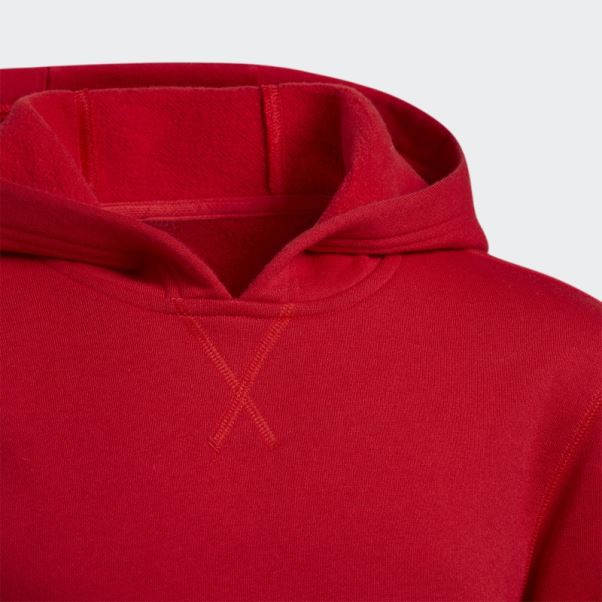Sweat à Capuche Polaire Adidas Rouge