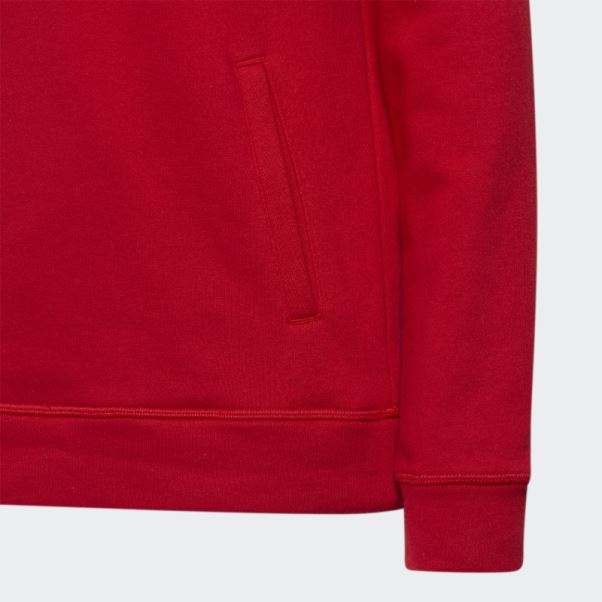 Sweat à Capuche Polaire Adidas Rouge