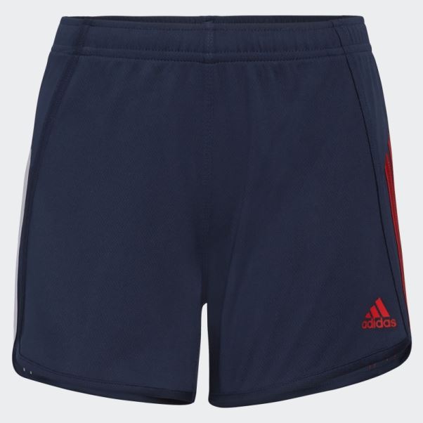 Short En Mesh à Rayures Bleu Marine Adidas