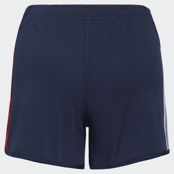 Short En Mesh à Rayures Bleu Marine Adidas