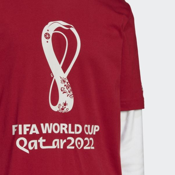 T-shirt Graphique Coupe Du Monde Fifa 2022™ Bordeaux Adidas
