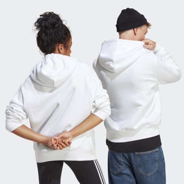 Sweat à Capuche Graphique Adidas Blanc