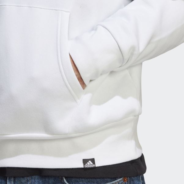 Sweat à Capuche Graphique Adidas Blanc