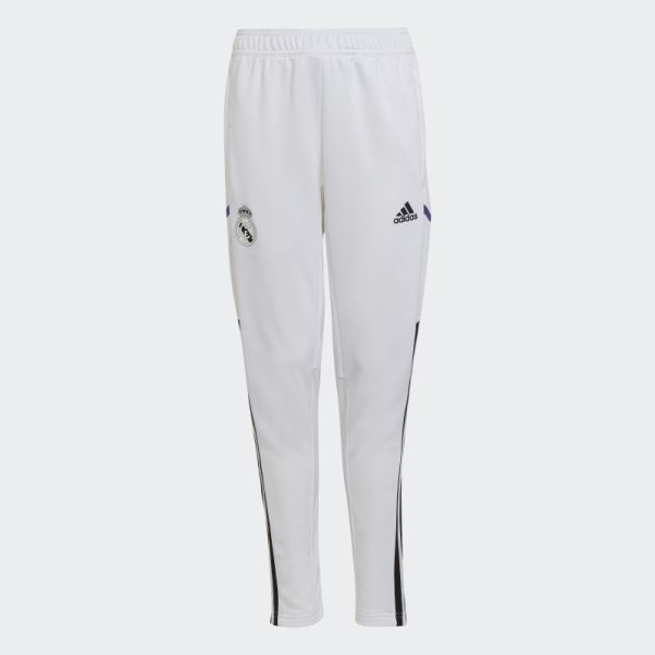 Pantalon De Survetement D'entrainement Real Madrid Condivo 22 Blanc Adidas