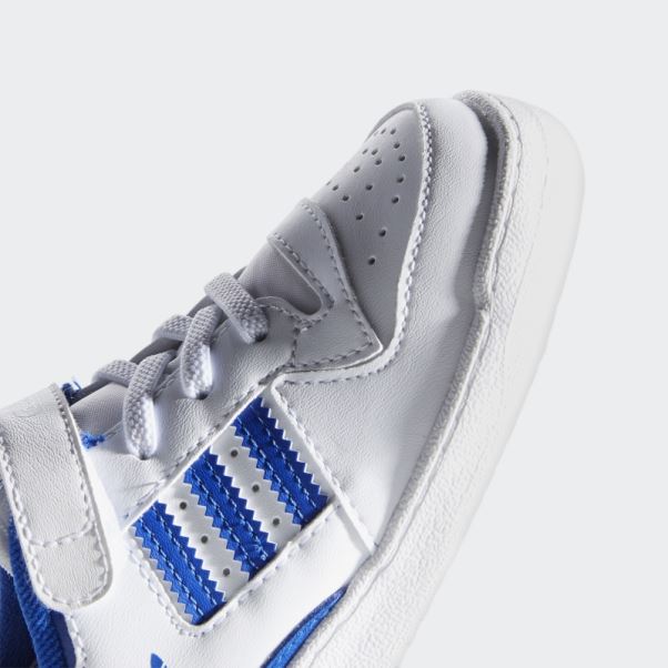 Chaussures Adidas Forum Low Blanc/bleu Royal