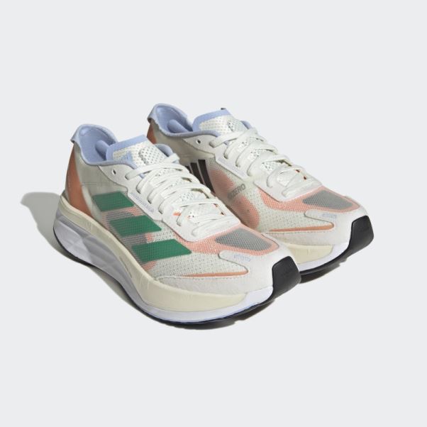 Adidas Adizero Boston 11 Chaussures Blanc Teinte