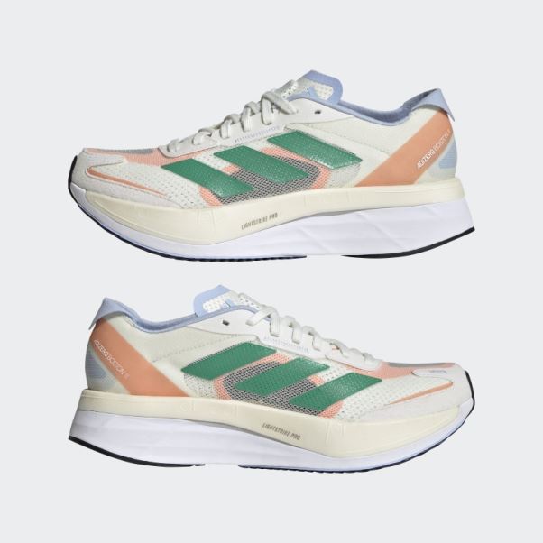 Adidas Adizero Boston 11 Chaussures Blanc Teinte
