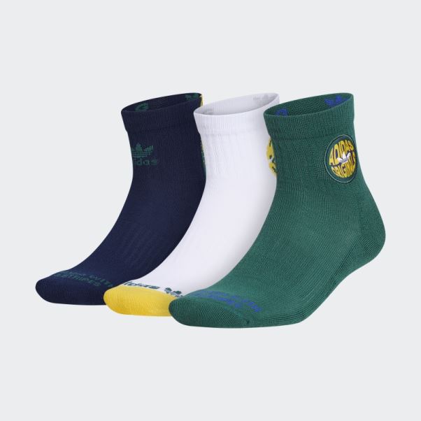 3 Paires De Chaussettes Vert Spirale Adidas