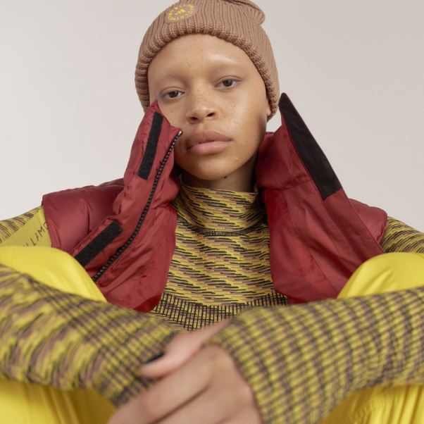 Adidas By Stella Mccartney Gilet D'hiver Matelassé Bordeaux Mode