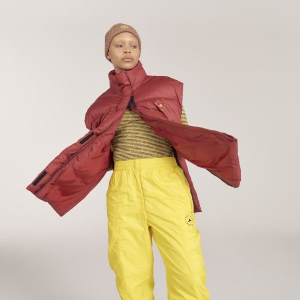 Adidas By Stella Mccartney Gilet D'hiver Matelassé Bordeaux Mode