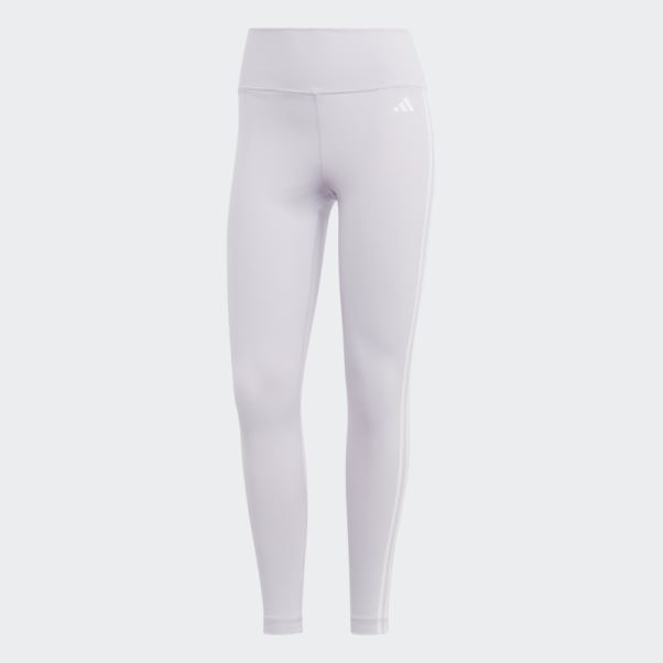 Adidas Train Essentials 3-stripes Legging Taille Haute 7/8 Argent Aube
