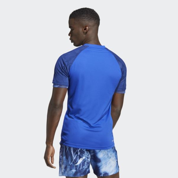 Melbourne Tennis Heat.rdy Raglan Tee Adidas Bleu