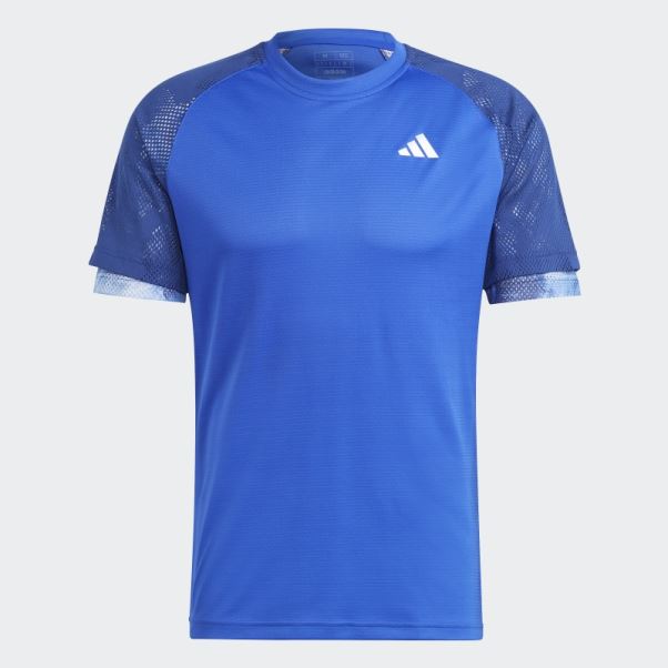 Melbourne Tennis Heat.rdy Raglan Tee Adidas Bleu