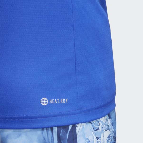 Melbourne Tennis Heat.rdy Raglan Tee Adidas Bleu