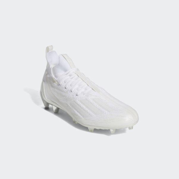 Adidas Adizero Primeknit Crampons Blanc