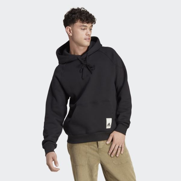 Sweat à Capuche Adidas Lounge Fleece Noir
