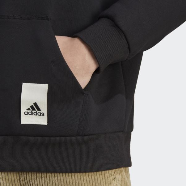 Sweat à Capuche Adidas Lounge Fleece Noir