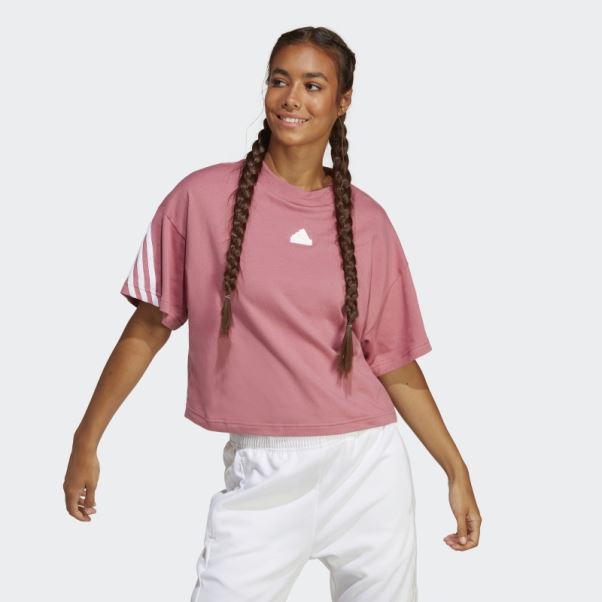 T-shirt à 3 Bandes Adidas Future Icons Rose