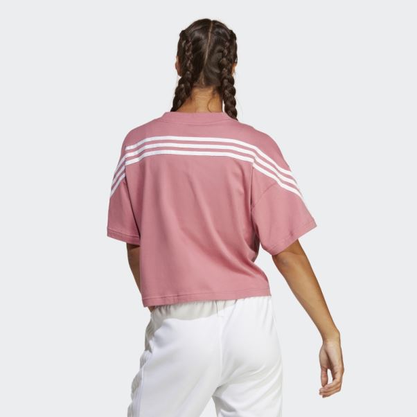 T-shirt à 3 Bandes Adidas Future Icons Rose