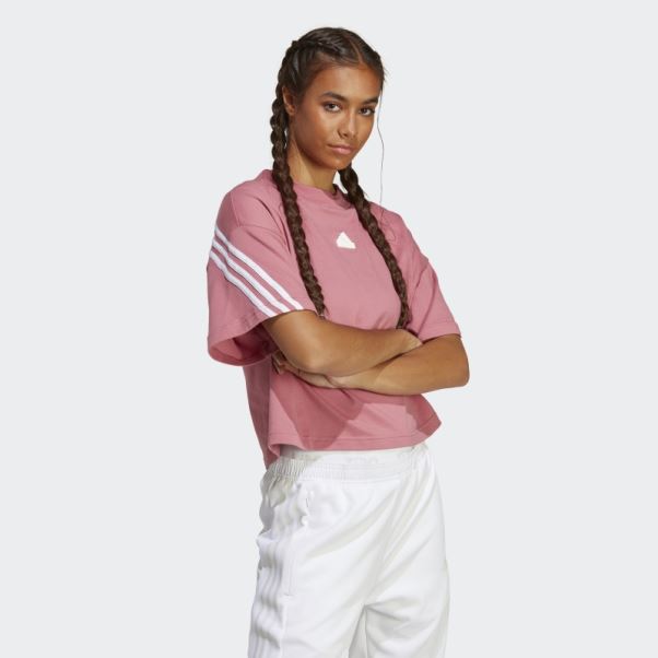 T-shirt à 3 Bandes Adidas Future Icons Rose